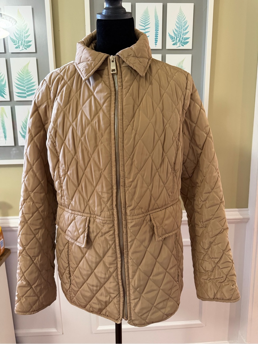 Michael Kors Quilted Jacket in Tan